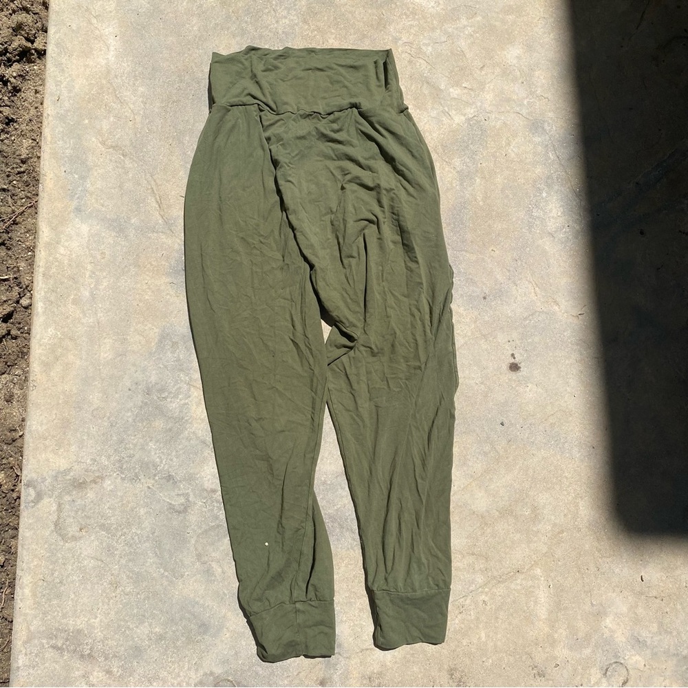 Green Track Pants with Jogger Style
